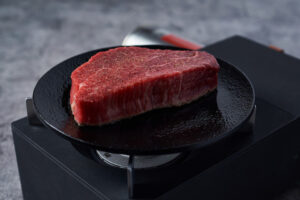 カセットコンロ＋ステーキ用皿型南部鉄器プレート＋黒毛和牛ヒレ肉セット